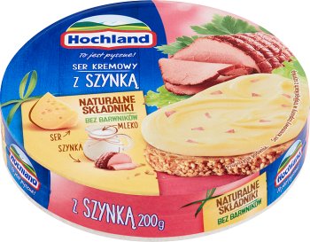 Schmelzkäse, 8 dreieckige Teil des Schinkens