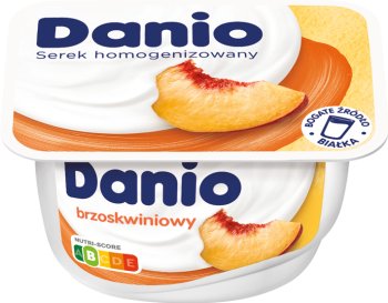 Danone гомогенизируют персик сыр