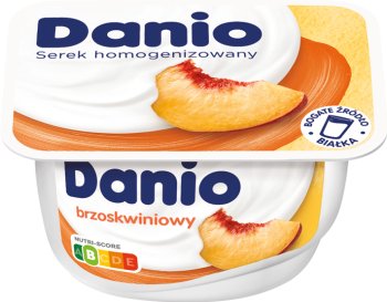 Danone homogenisiert Käse Pfirsich