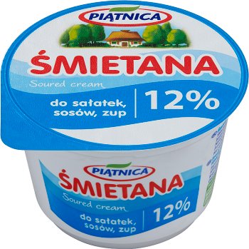 12 % de matière grasse de la crème