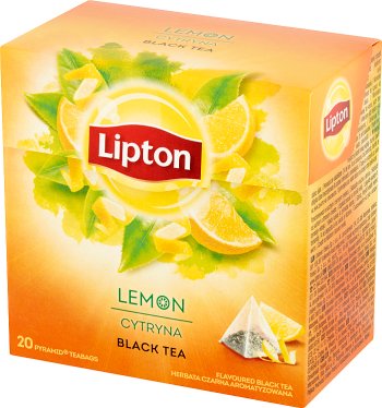 Lipton black tea flavored with lemon