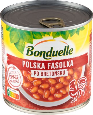 White canned beans in tomato sauce