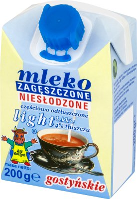 SM Gostyń mleko zagęszczone niesłodzone  light 4% tłuszczu