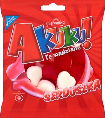 Jutrzenka żelki Akuku z owocowym nadzieniem Serduszka