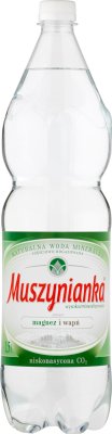 Muszynianka Agua mineral natural, altamente mineralizada y baja saturada de CO2. 