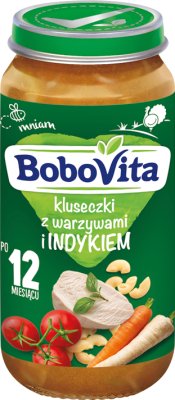 BoboVita obiadek kluseczki z warzywami i indykiem