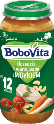 BoboVita obiadek kluseczki z warzywami i indykiem