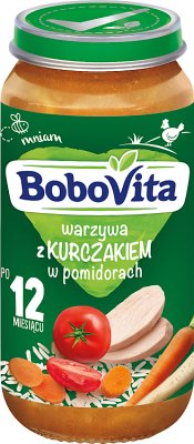 BoboVita obiadek warzywa z kurczakiem w pomidorach