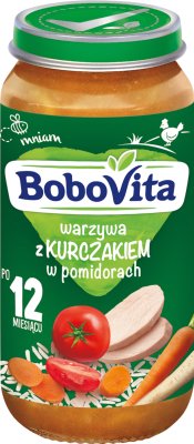 BoboVita obiadek warzywa z kurczakiem w pomidorach