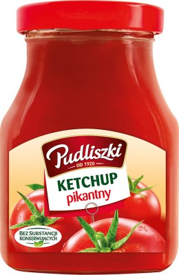 Pudliszki ketchup bez konserwantów w słoiku pikantny