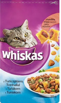 Whiskas Adult - sucha karma dla dorosłych kotów - worek z tuńczykiem, warzywami i mięsnymi pasztecikami