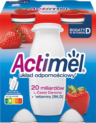 Actimel - yogur de fresa fortalecimiento de la inmunidad