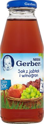 Gerber sok 100%  z jabłek i winogron