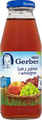 100% Saft von Äpfeln und Trauben