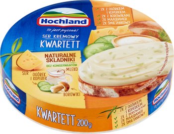 Schmelzkäse, 8 dreieckige Teil kwartett