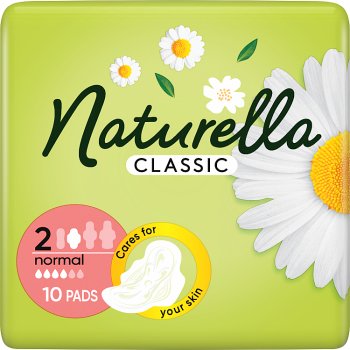 4 drops - normal , sanitary napkins with the scent of chamomile 10 pieces