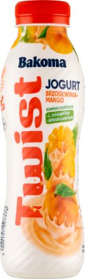 Bakoma Twist jogurt do picia brzoskwiniowy z mango