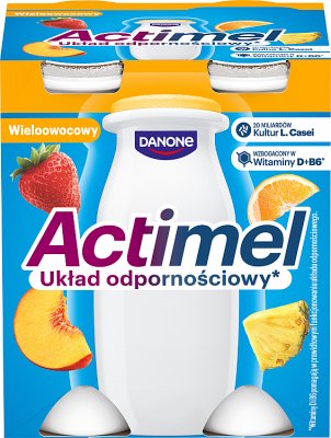 Actimel - смешанный фруктовый йогурт укрепление иммунитета