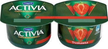 Danone Activia jogurt 2 x 125g truskawkowy