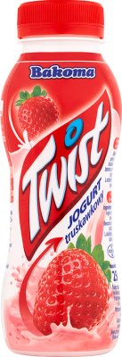 Bakoma Twist jogurt pitny truskawkowy