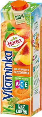 Vitaminka 100 % sucre de jus de carotte libre , pomme, pêche