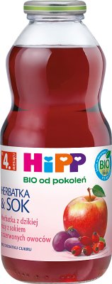 HiPP Herbatka z dzikiej róży z sokiem z czerwonych owoców BIO