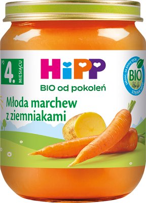 HiPP BIO od pokoleń, Młoda marchew z ziemniakami 