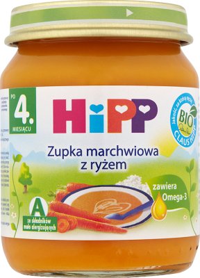 HiPP zupka marchwiowa z ryżem BIO