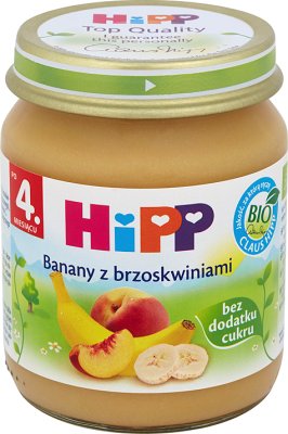 HiPP BIO Banany z brzoskwiniami po 4. miesiącu 125 g 