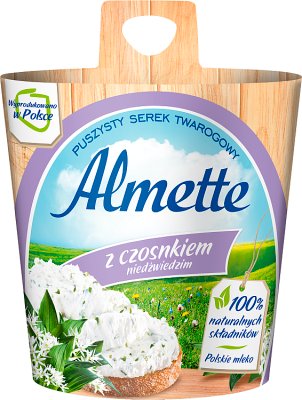, Almette creamy cheese from broad-leaved garlic