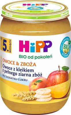 HiPP Owoce z kleikiem z pełnego ziarna zbóż BIO