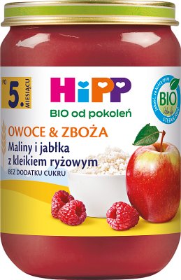 HiPP Maliny i jabłka z kleikiem ryżowym BIO