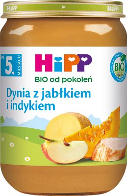 HiPP BIO od pokoleń, Dynia z jabłkiem i indykiem