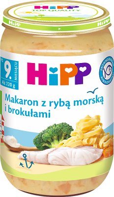 HiPP Pasta with sea fish and broccoli,