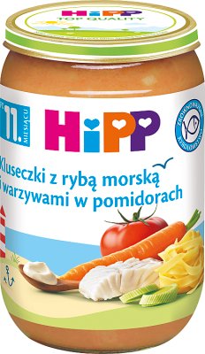 HiPP Kluseczki z rybą i warzywami w pomidorach 