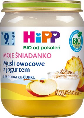 HiPP BIO od pokoleń, Musli owocowe z jogurtem 