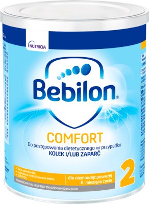 Bebilon Comfort 2 Żywność specjalnego przeznaczenia medycznego w przypadku kolek i/lub zaparć