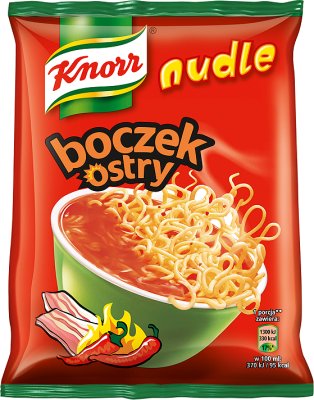 nudle Suppe gepudert knusprigem Speck