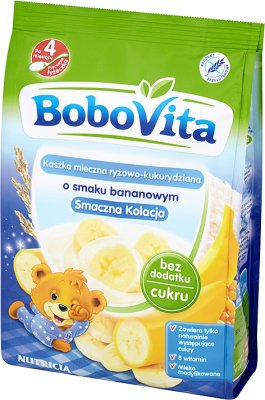 Bobovita Smaczny Sen kaszka, 230g mleczno - ryżowa z bananami