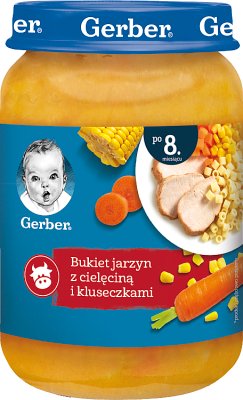 Gerber obiadek bukiet jarzyn z cielęcina i kluseczkami