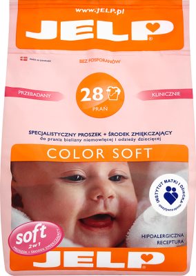 Jelp Color Soft 2w1 Hipoalergiczny proszek do prania + środek zmiękczajacy