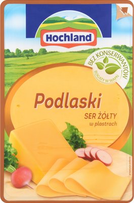 твердый сыр нарезанный Podlaski