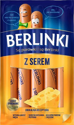 Salchichas Berlinki con queso