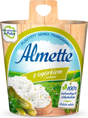 , Альметте сливочный сыр с огурцом и зеленью