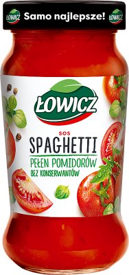 Łowicz sos gotowy, słoik spaghetti