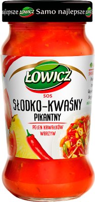 Łowicz sos gotowy, słoik słodko-kwaśny pikantny