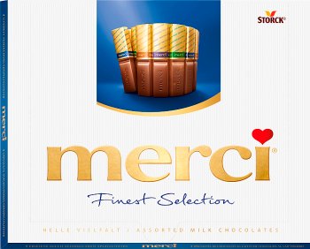 boîte bleue de chocolats