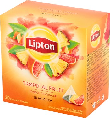 Lipton herbata czarna aromatyzowana Owoce tropikalne - ananas i grejpfrut