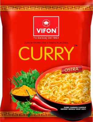 Vifon zupa błyskawiczna w proszku kurczak curry ostra