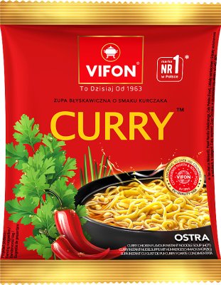 soupe instantanée de poulet au curry en poudre aiguë